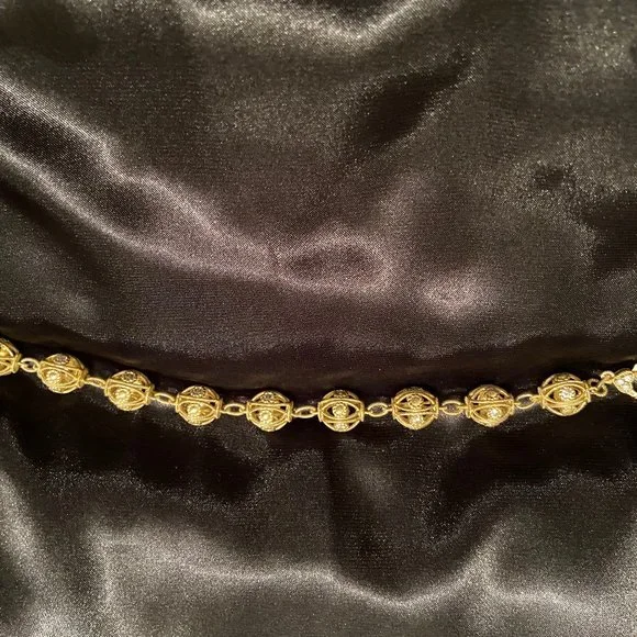 ** HP ** Judith Ripka 14K Yellow Gold-Clad Sterling Silver Truffle Bead Bracelet - Picture 2 of 5